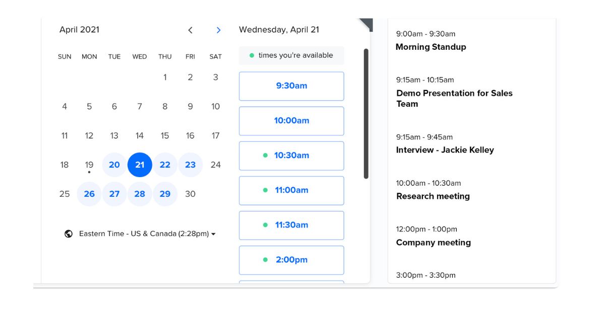 calendly - scheduling a recurring meeting