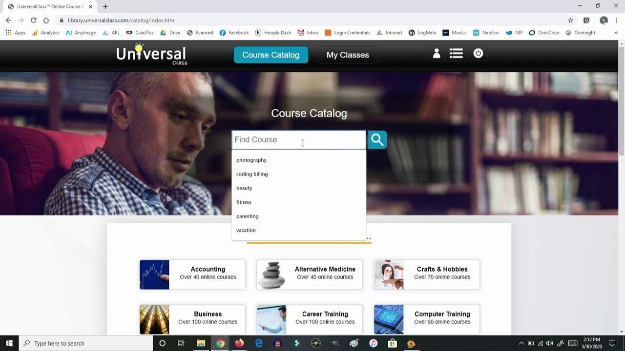 Universal Class' Course Catalog Dashboard | best call centre training resources