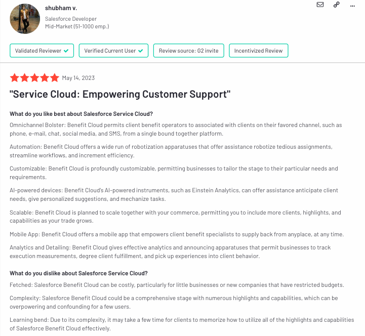 10 Best Customer Experience Solutions for Your Business | Salesforce customer review