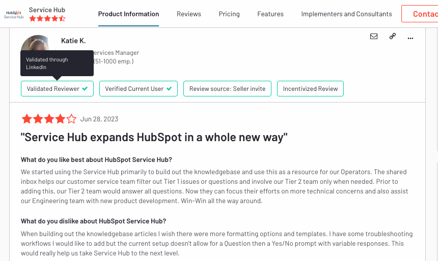 10 Best Customer Experience Solutions for Your Business | HubSpot customer review