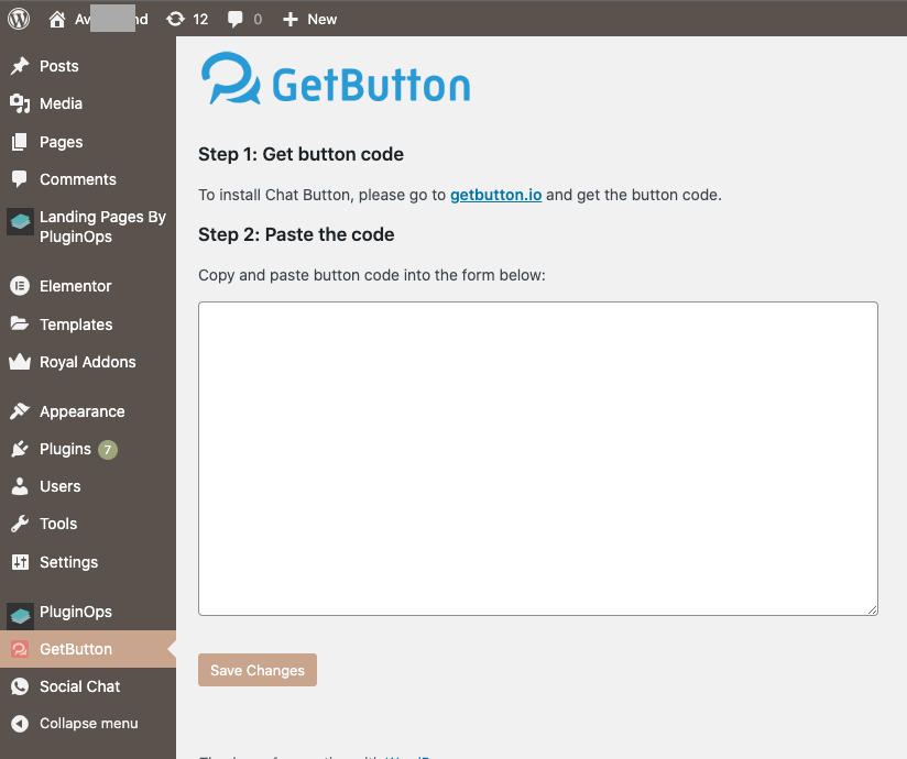 Using the GetButton chat widget